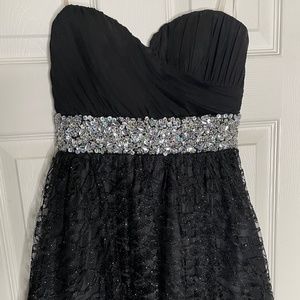 EUC! My Michelle Junior Size 1 Mint Sequin Chiffon Party Dress Long Homecoming P